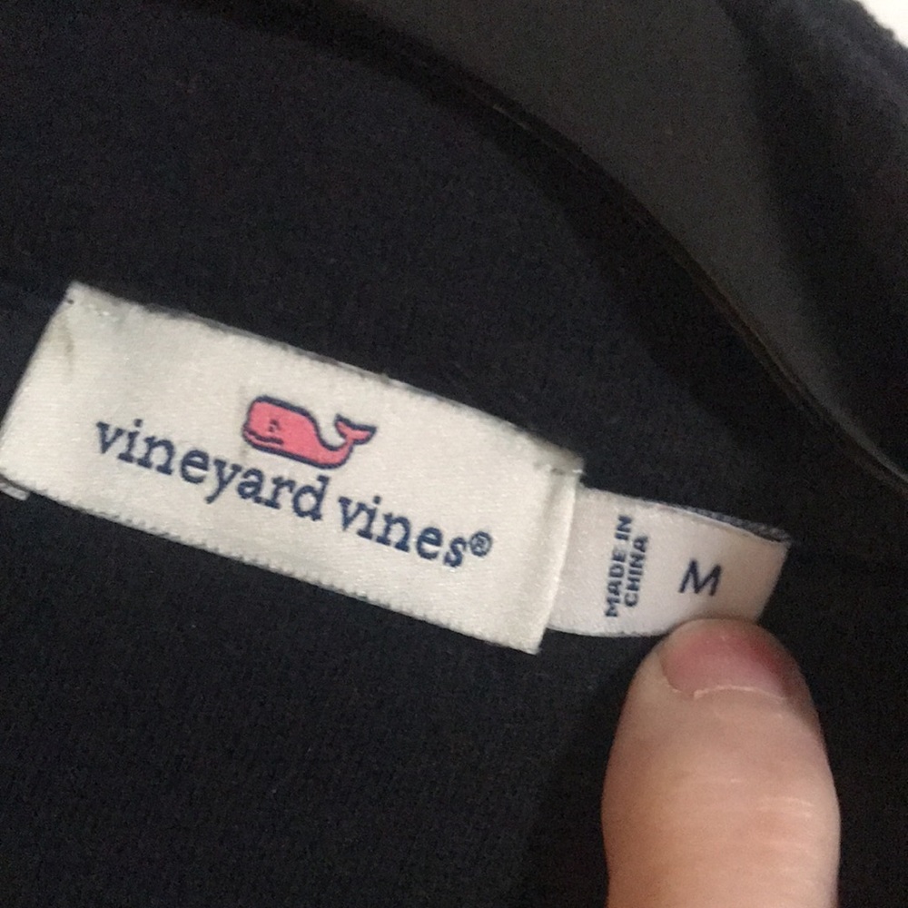 Vineyard Vines Shep Quilted Pullover sweatshirt quarter zip navy - Picture 5 of 6